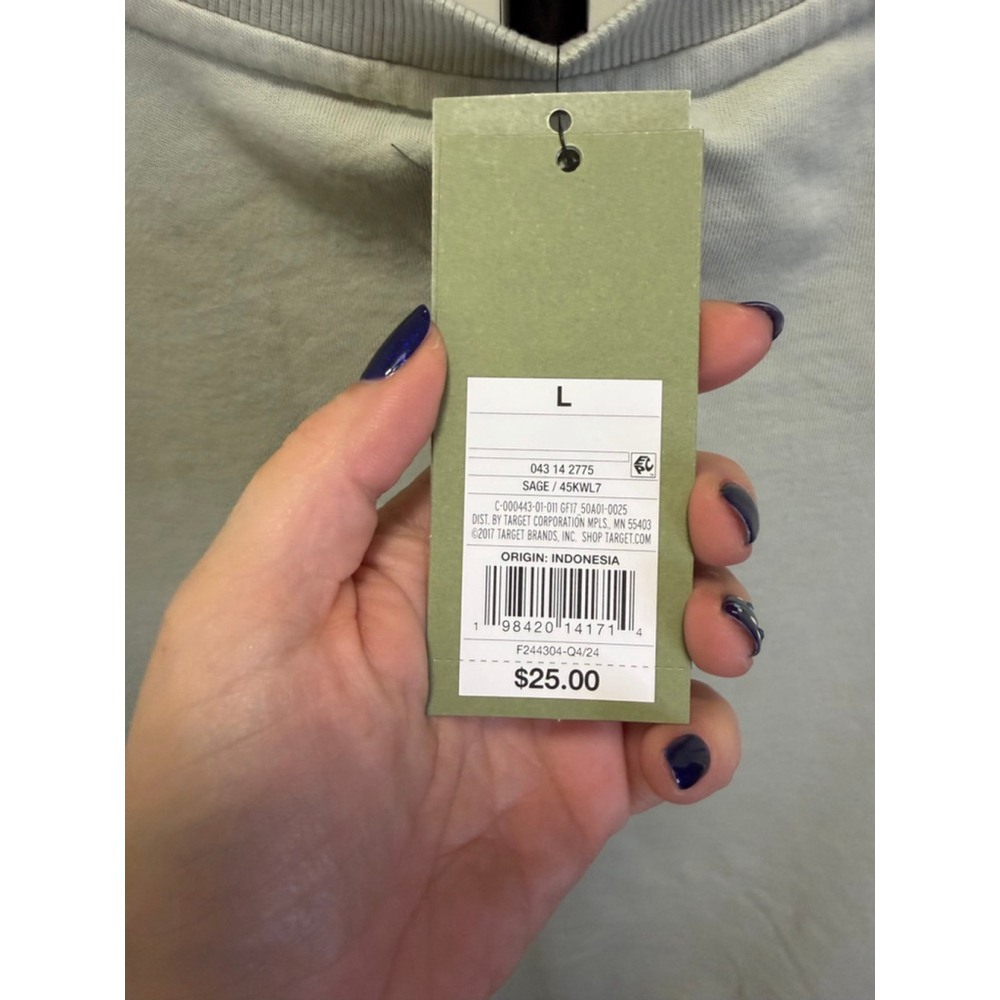 Men’s French Terry Crewneck Pullover Sweatshirt – Goodfellow & Co™-sage -L-NWT - Picture 5 of 6
